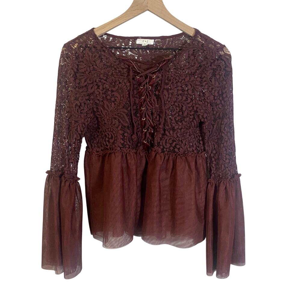 Coco + Jaimeson C+J Collection Boho Brown Lace Up… - image 2